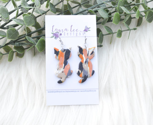 Cats Clay Earrings || Calico