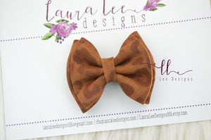 Mini Millie Bow Style || Camel Brown Leopard