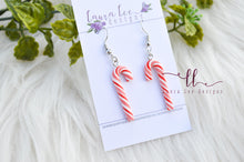 Clay Earrings || Candy Canes