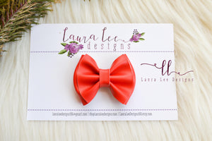 Mini Millie Bow Style || Cherry Red Vegan Leather