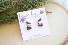 Clay Stud Earrings || Chocolate Bunnies || Made to Order