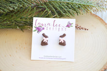 Clay Stud Earrings || Chocolate Bunnies || Made to Order