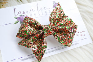 Mya Bow Style || Christmas Cheer Glitter || Clip Only
