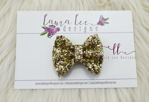 Mini Millie Bow Style || Cleopatra Gold Glitter || CLIP ONLY