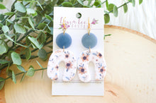 Curved Nova Small Arch Clay Earrings || Fall Floral