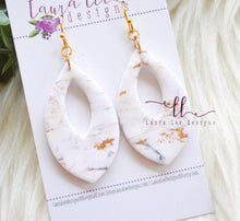 Small Ursa Cutout Clay Earrings || Marble