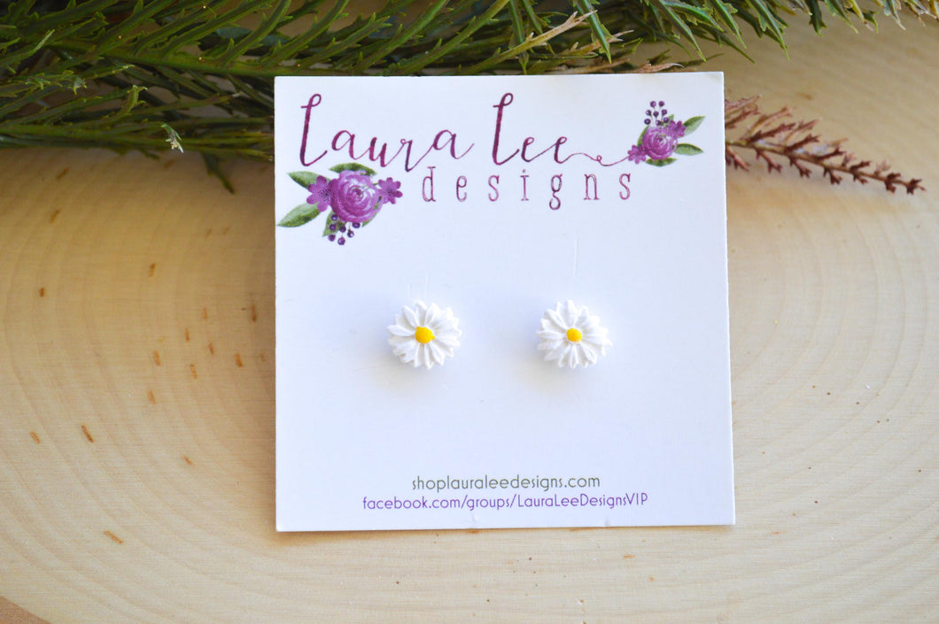 Clay Stud Earrings || Daisy || Made to Order