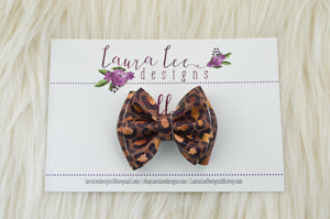 Mini Millie Bow Style || Dark Leopard Vegan Leather