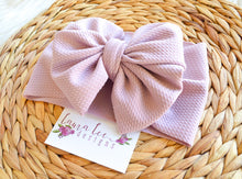 Large Messy Julia Bow Headwrap || Dusty Lavender