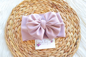 Large Messy Julia Bow Headwrap || Dusty Lavender