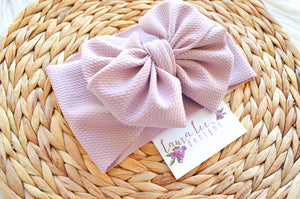 Large Messy Julia Bow Headwrap || Dusty Lavender