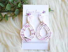 Emma Teardrop Clay Earrings || Swirl with Stud top