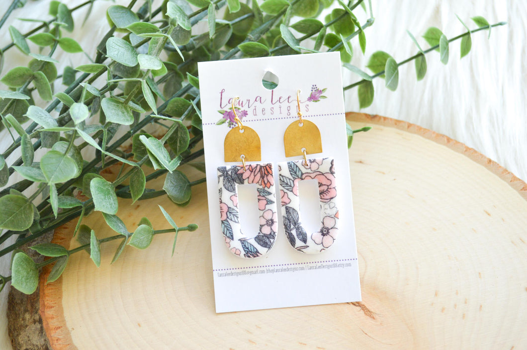 Nellie Arch Clay Earrings || Fall Floral