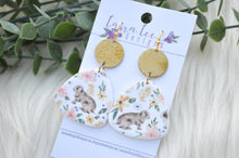 Shelly Clay Earrings || Floral Bunnies