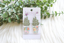 Plant Clay Earrings || Floral Pot