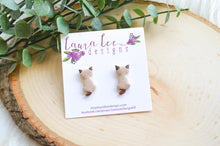 Cat Clay Stud Earrings || Siamese || Made to Order