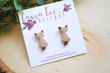 Cat Clay Stud Earrings || Siamese || Made to Order