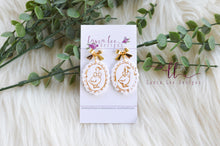Oval Clay Earrings || Golden Goose || Made to Order