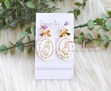 Oval Clay Earrings || Golden Goose || Made to Order