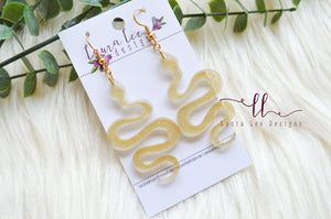 Snake Resin Earrings || Gold
