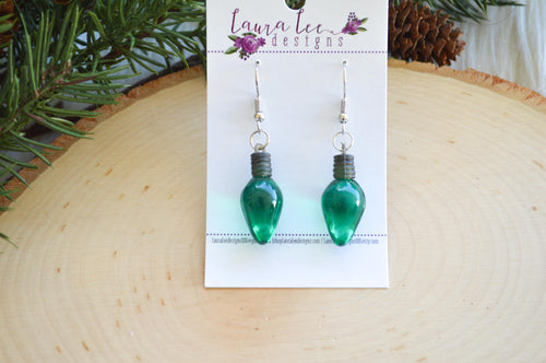 Earrings || Green Christmas Lights