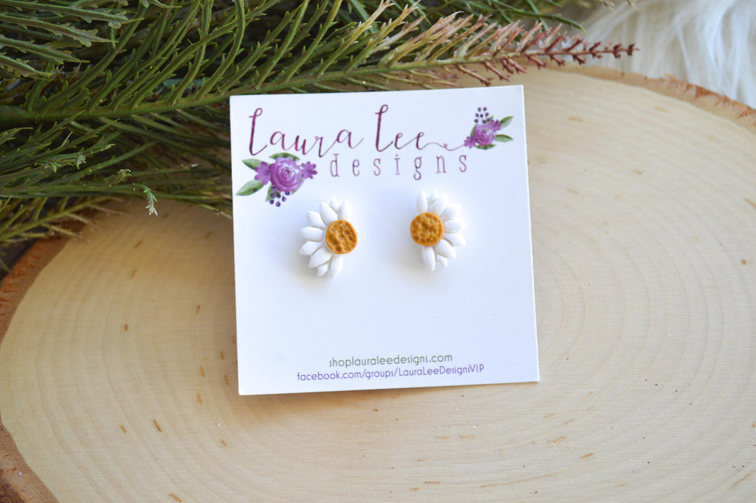 Daisy Clay Stud Earrings || Made to Order