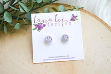 10mm Clay Stud Earrings || Happy || You Choose Color || Made to Order