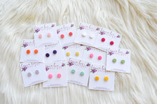 10mm Clay Stud Earrings || Happy || You Choose Color || Made to Order