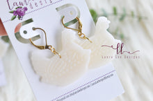 Clay Earrings || Hen on Nest Milkglass || Made to Order