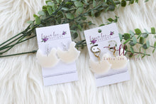 Clay Earrings || Hen on Nest Milkglass || Made to Order