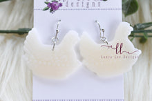 Clay Earrings || Hen on Nest Milkglass || Made to Order