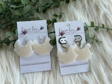 Clay Earrings || Hen on Nest Milkglass || Made to Order