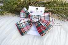 Large Handtied Timber Bow || Holiday Plaid
