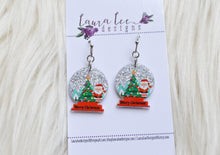 Snow Globe Acrylic Earrings || Holographic Scene