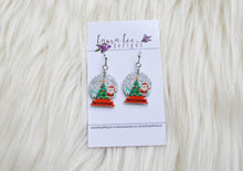 Snow Globe Acrylic Earrings || Holographic Scene