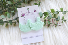 Clay Earrings || Hen on Nest Jadeite || Made to Order