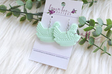 Clay Earrings || Hen on Nest Jadeite || Made to Order