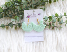Clay Earrings || Hen on Nest Jadeite || Made to Order
