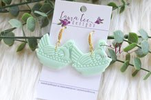 Clay Earrings || Hen on Nest Jadeite || Made to Order