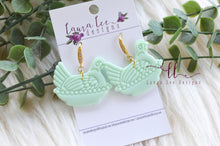 Clay Earrings || Hen on Nest Jadeite || Made to Order