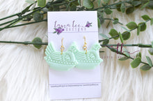 Clay Earrings || Hen on Nest Jadeite || Made to Order