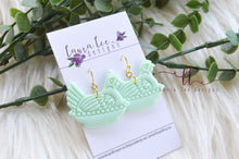 Clay Earrings || Hen on Nest Jadeite || Made to Order