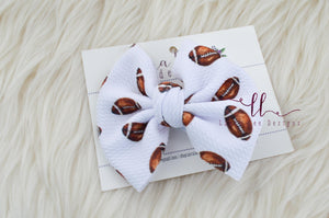 Large Julia Messy Bow Style Bow || Football