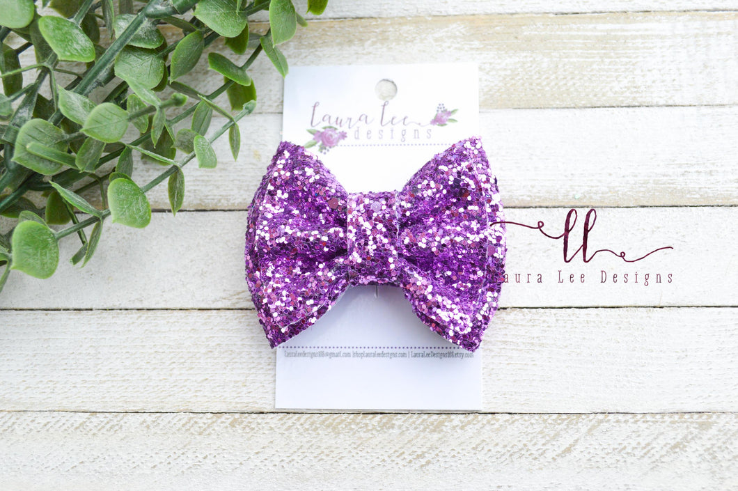 Mini Millie Bow Style || Lavender Glitter