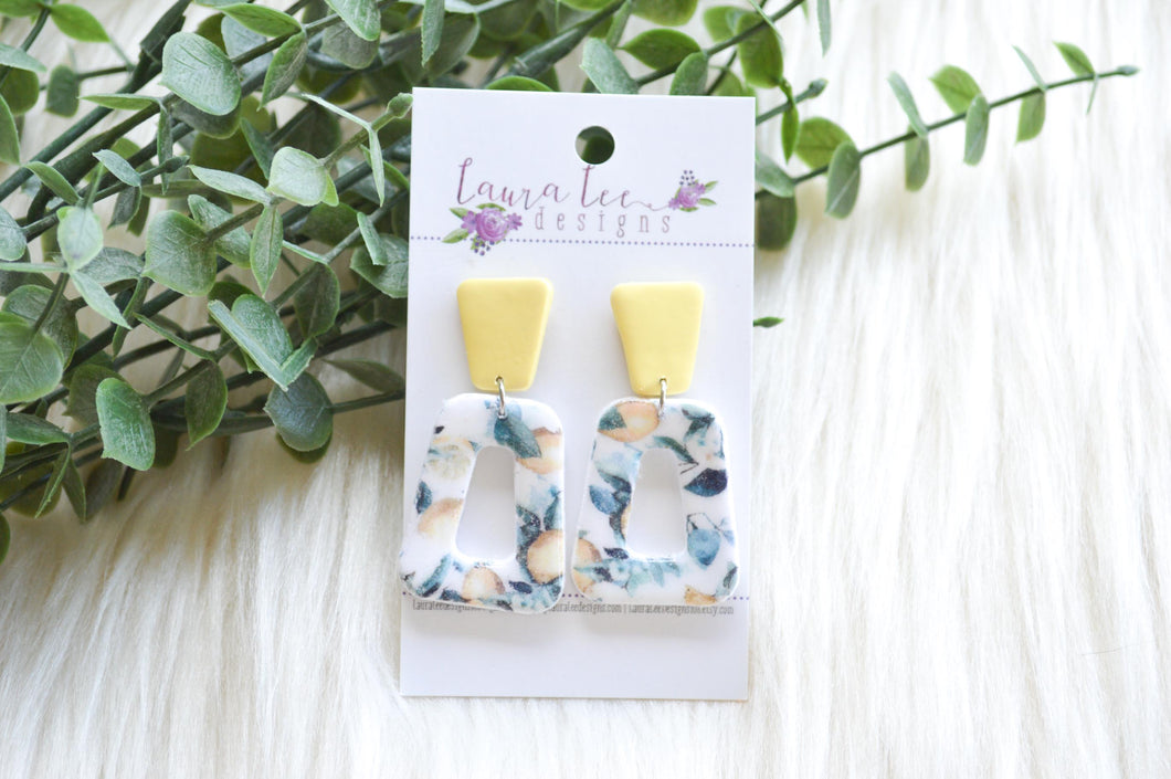 Vinnie Clay Earrings || Lemon Floral