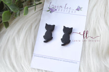 Cat Clay Stud Earrings || Choose Color