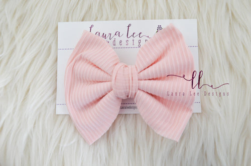 Large Julia Messy Bow Style Bow || Light Pink