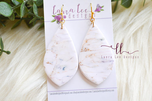 Ursa Clay Earrings || Marble Swirl