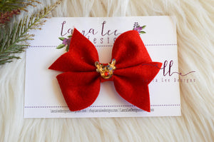 Mya Bow Style || Red Felt