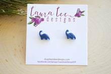 Mini Dinosaur Clay Stud Earrings || Brontosaurus || Made to Order || You Choose Color